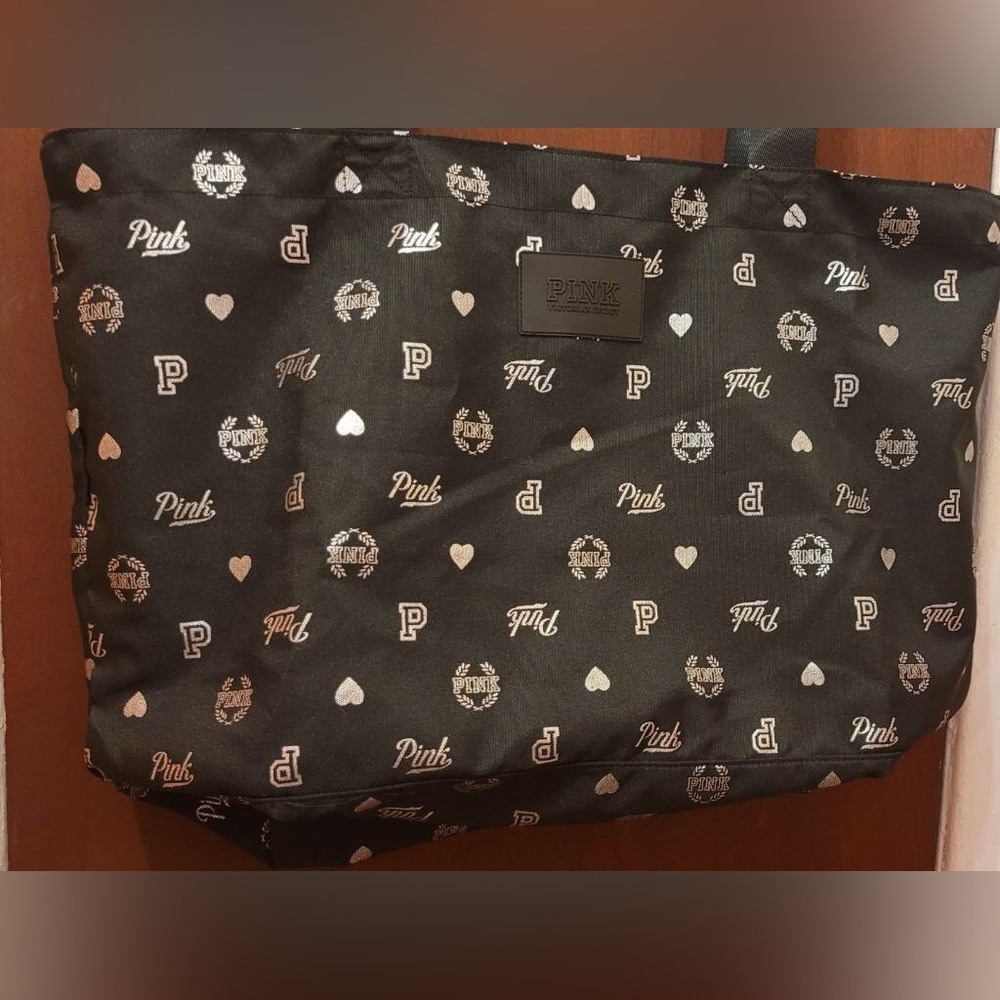 Victoria’s Secret PINK Black & Gold Tote Bag